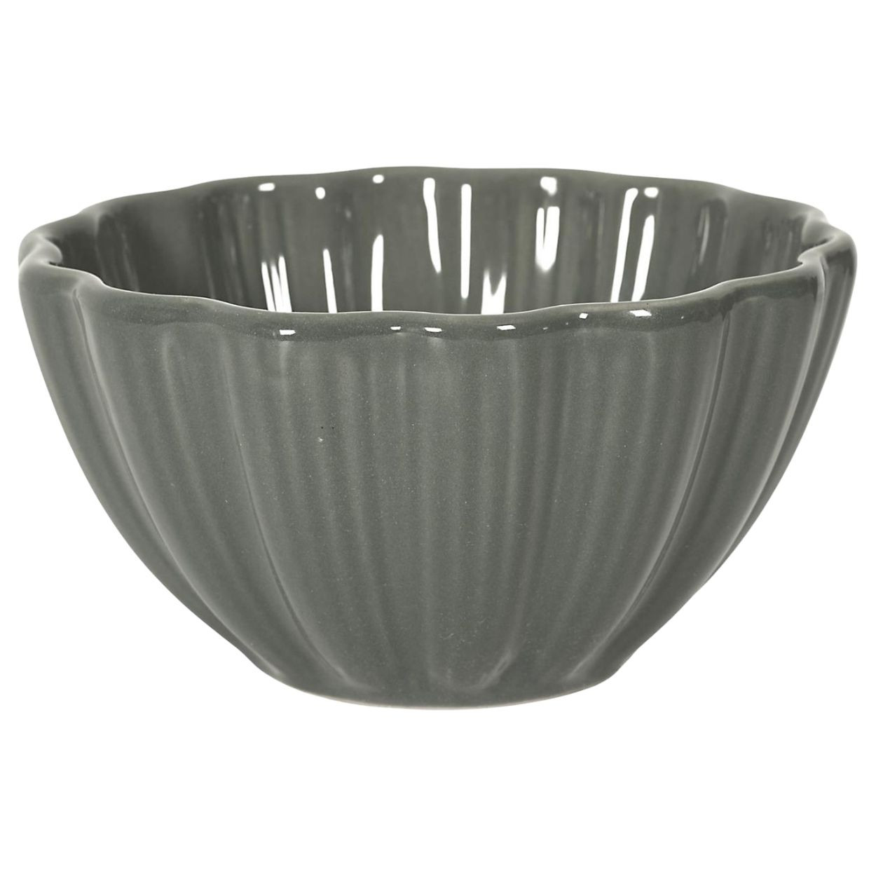Miska Eden 14,5 cm szara ceramiczna ozdobna 550 ml