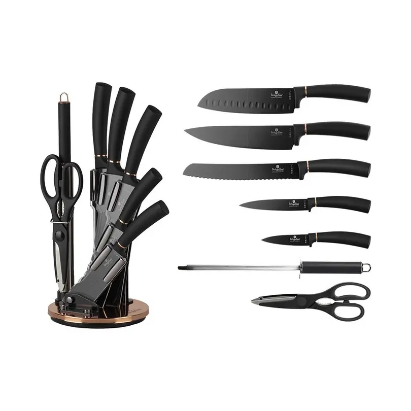 Messerblock 8-teilig Black Rose Collection