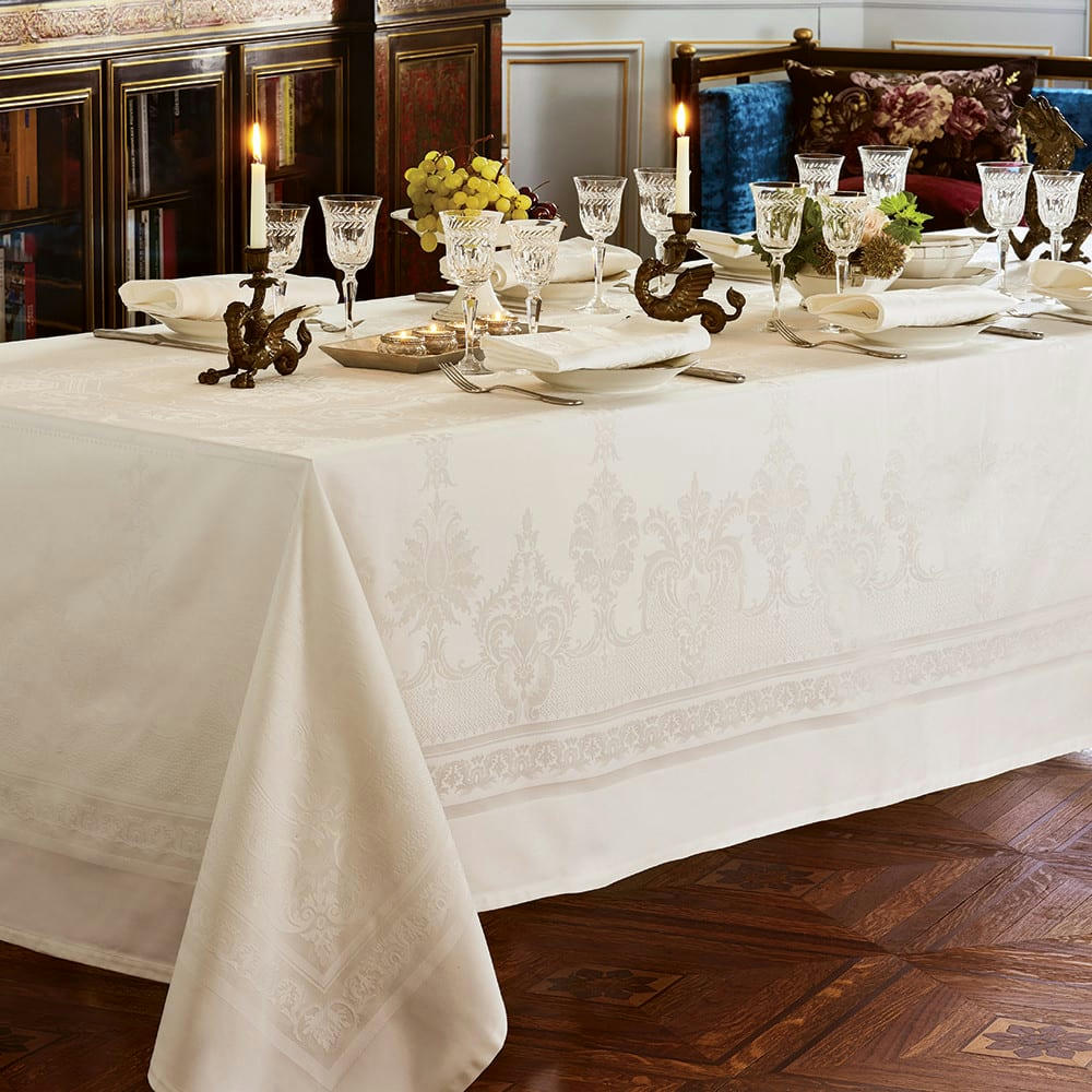 BEAUREGARD IVOIRE - Nappe  pur coton ivoire 190x250