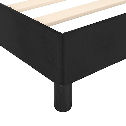 NNEVL Bed Frame Black 153x203 cm Queen Velvet