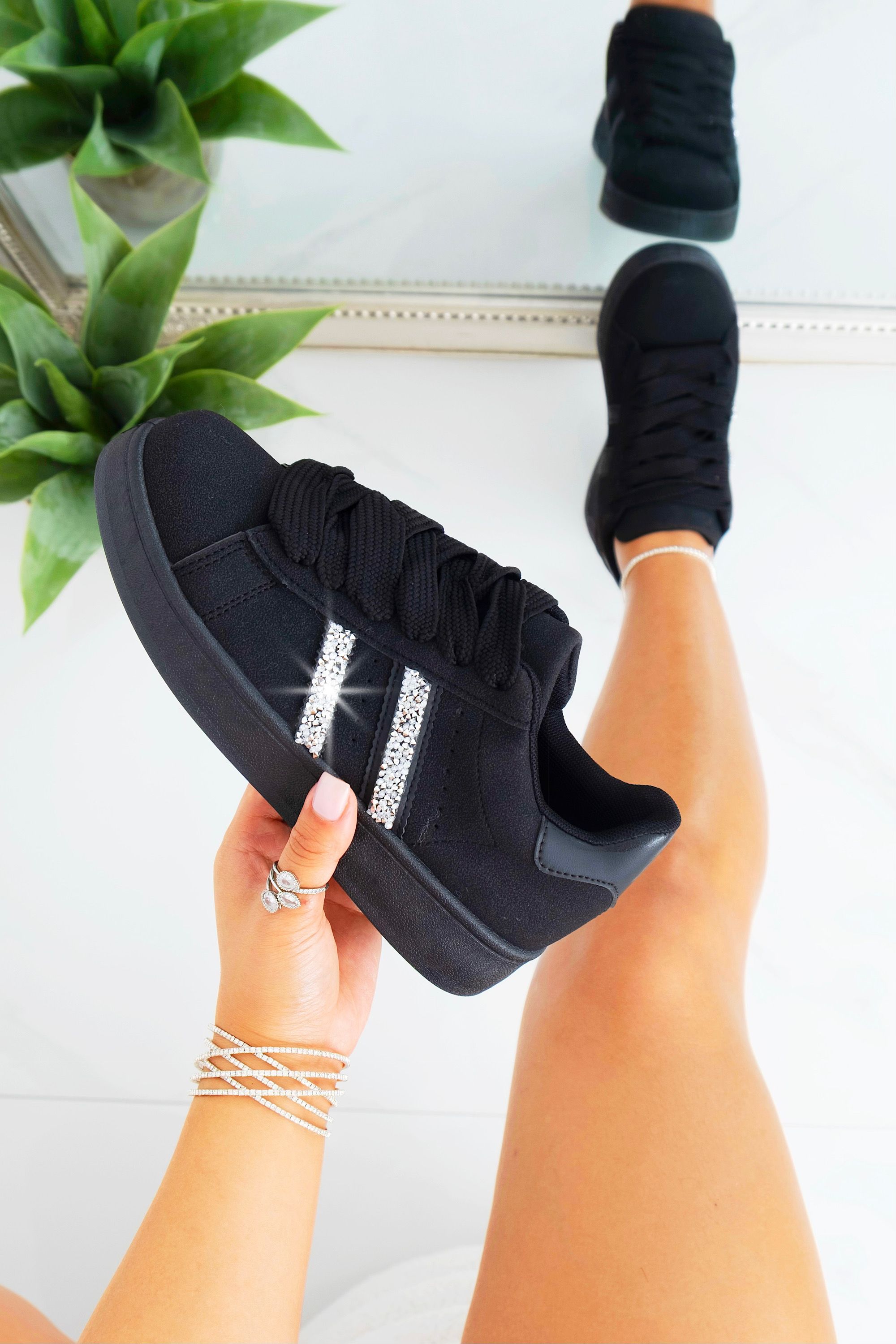 Love Lemonade Crystal Stripe Trainers Exclusive Edition