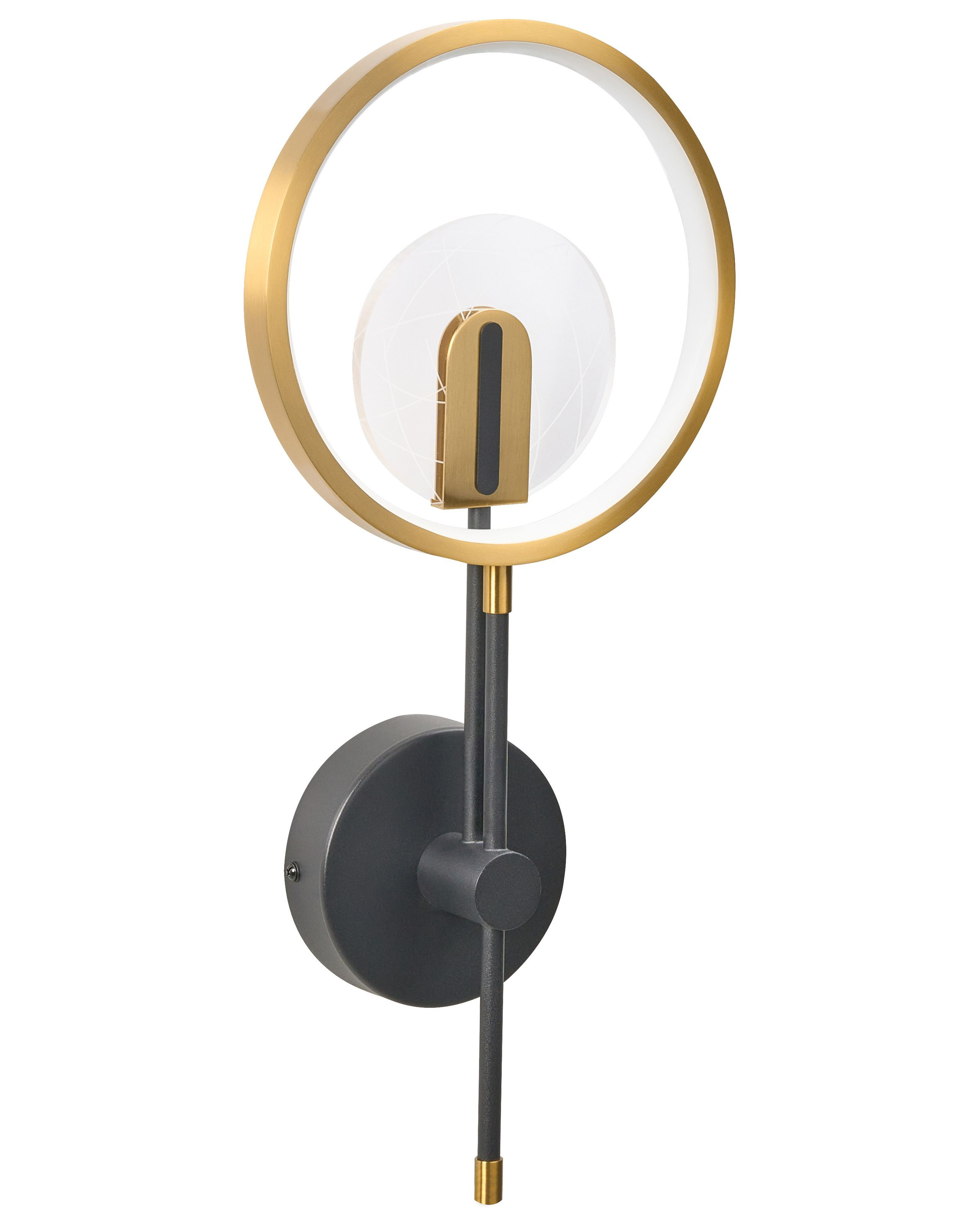 Nowoczesna lampa ścienna LED metalowa złota