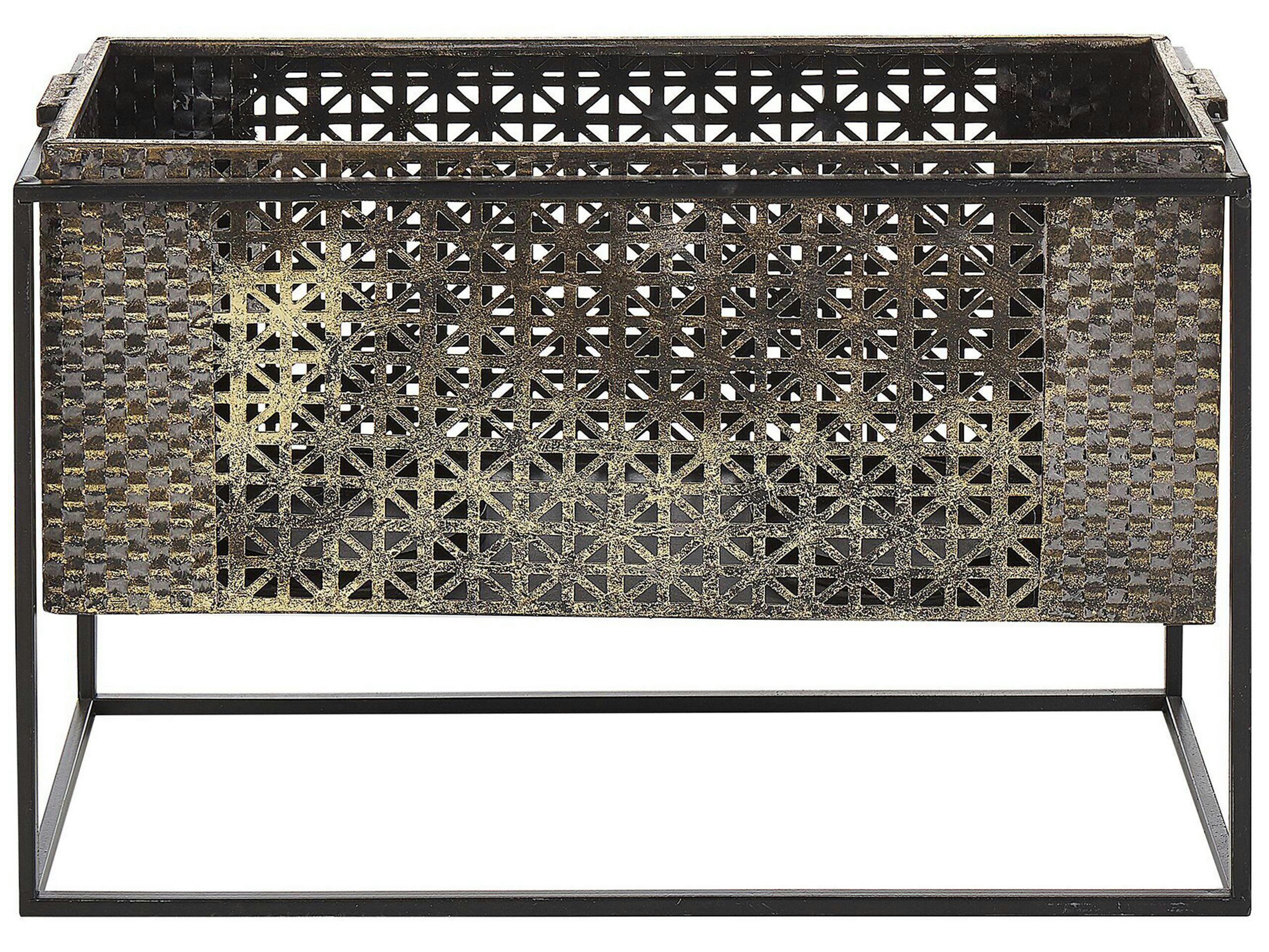 AMAMI - Bougeoir en métal doré 41 x 26 cm