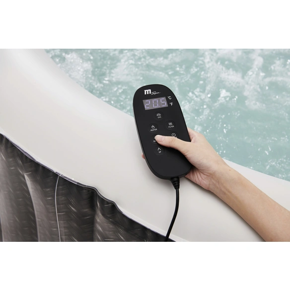 Whirlpool, BxHxL: 204 x 70 x 204 cm, schwarz, 6 Sitzplätze
