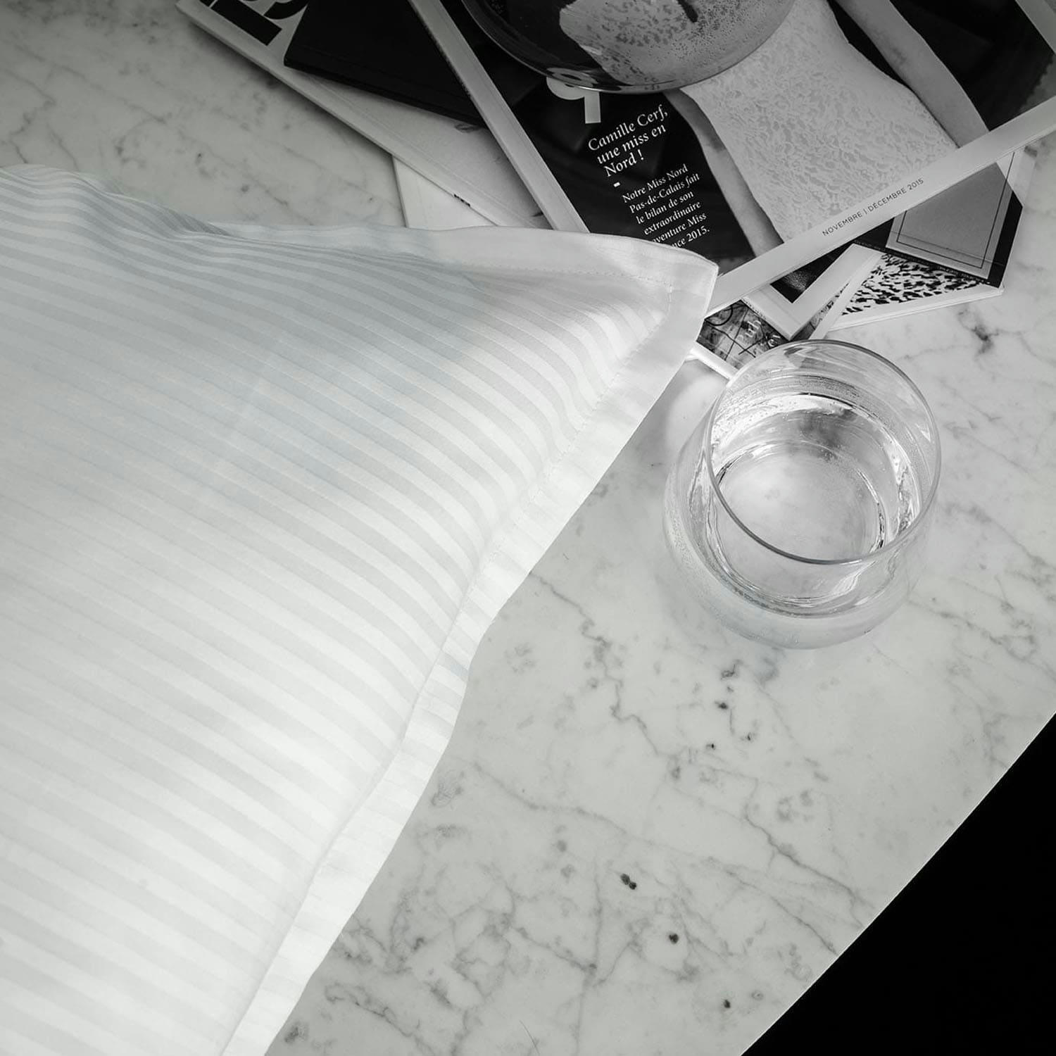 GRAND HOTEL - Housse de couette en satin blanc 260x240