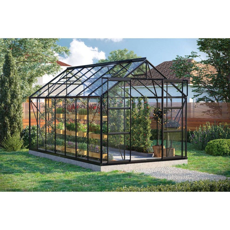 Serre en verre Uranus noire 11,5 m² VITAVIA