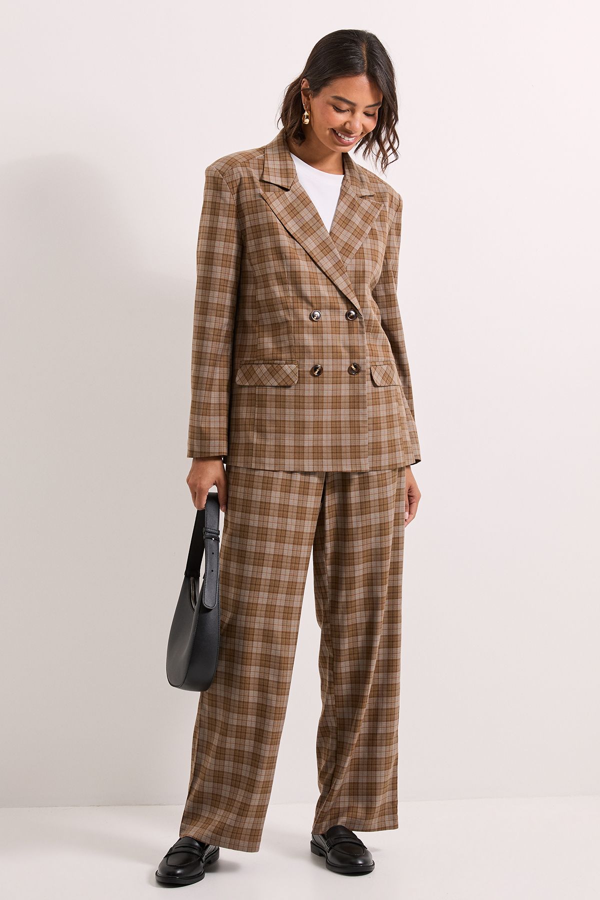 Dorothy Perkins Elasticated Waist Wide Leg Stripe Trouser