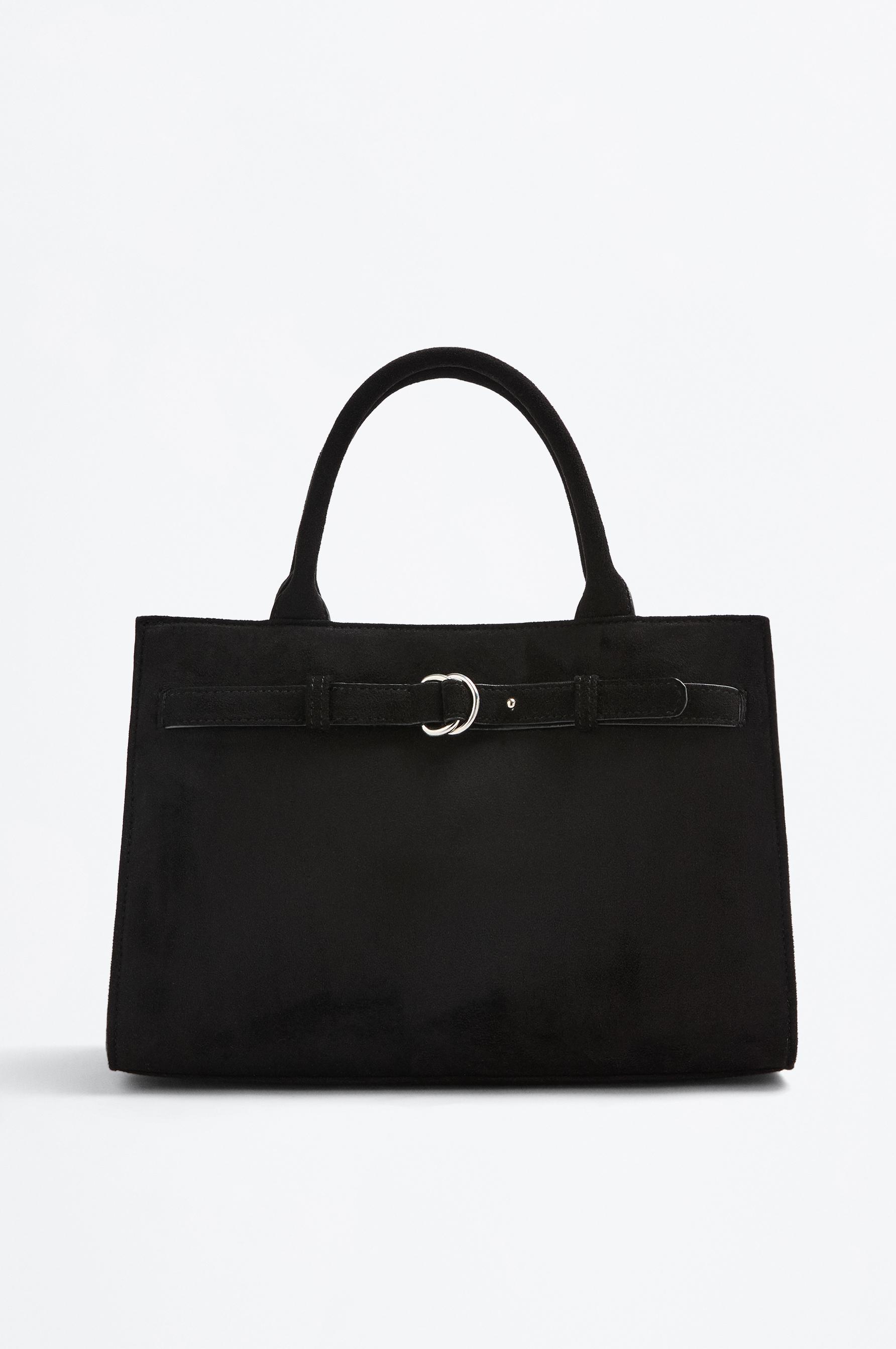 Bolso city efecto suede detalle cinturón