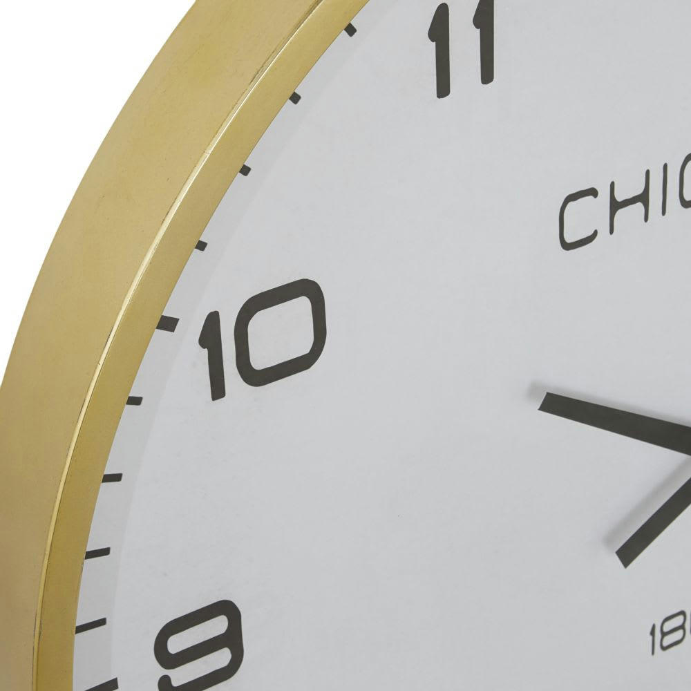 EVANSTON - Horloge en métal doré D90