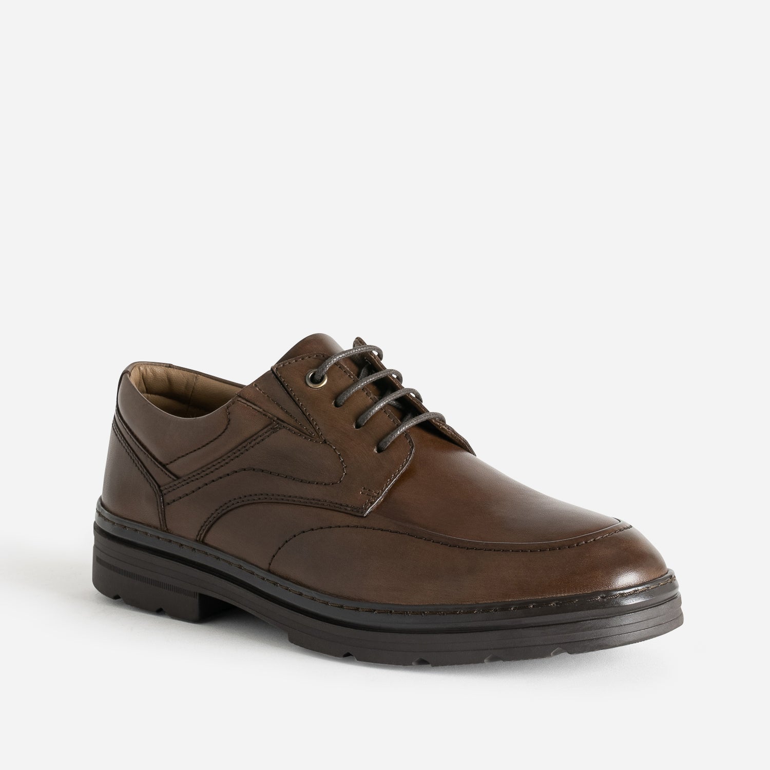 Derby FRANCE ARNO marron en cuir