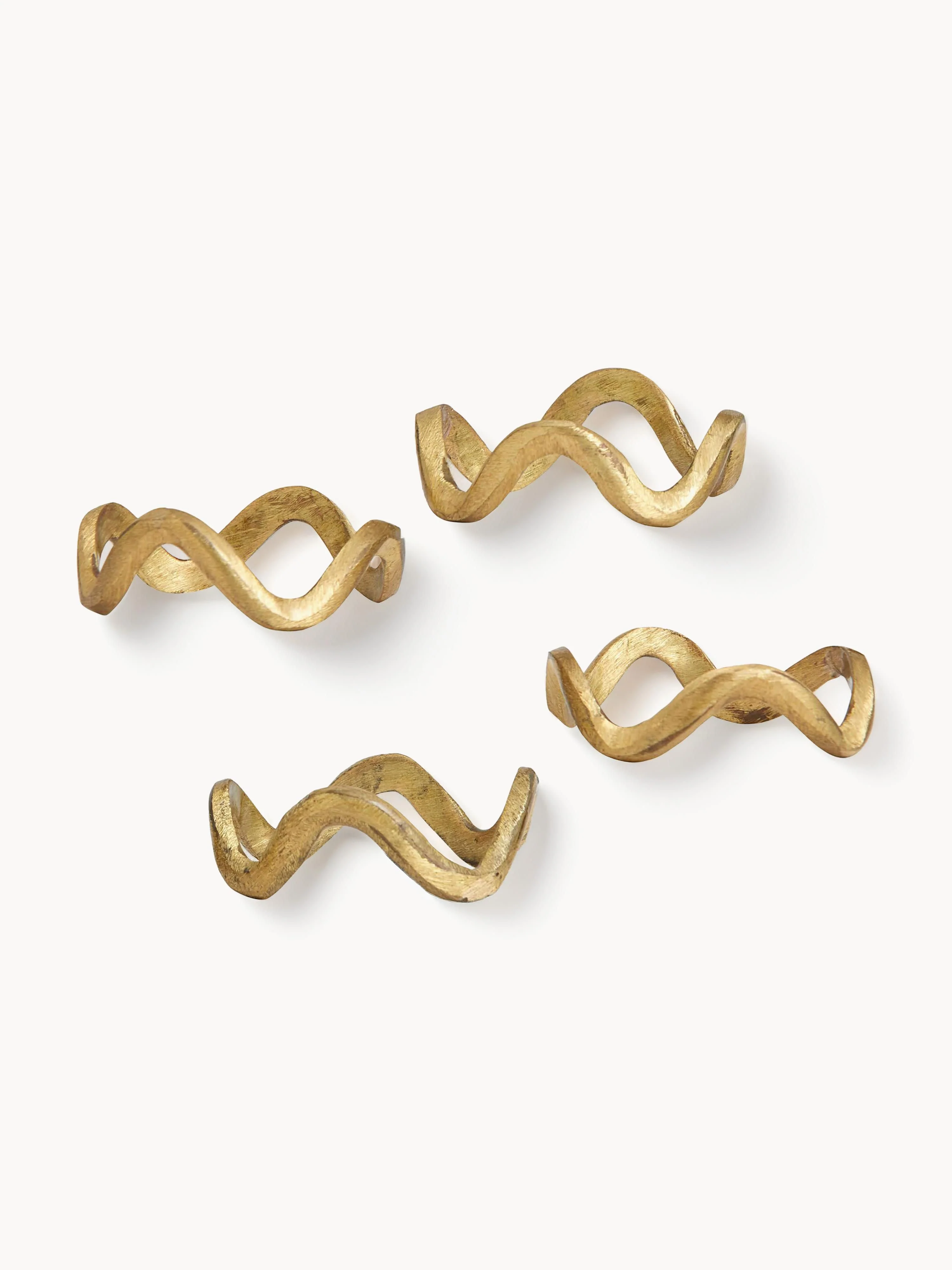 Serviettenringe Skye aus Messing, 4er-Set