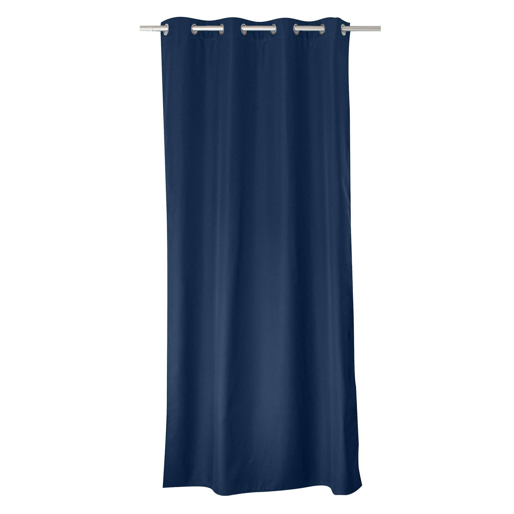 - Rideau uni isolant et thermique polyester bleu marine 140x180 cm