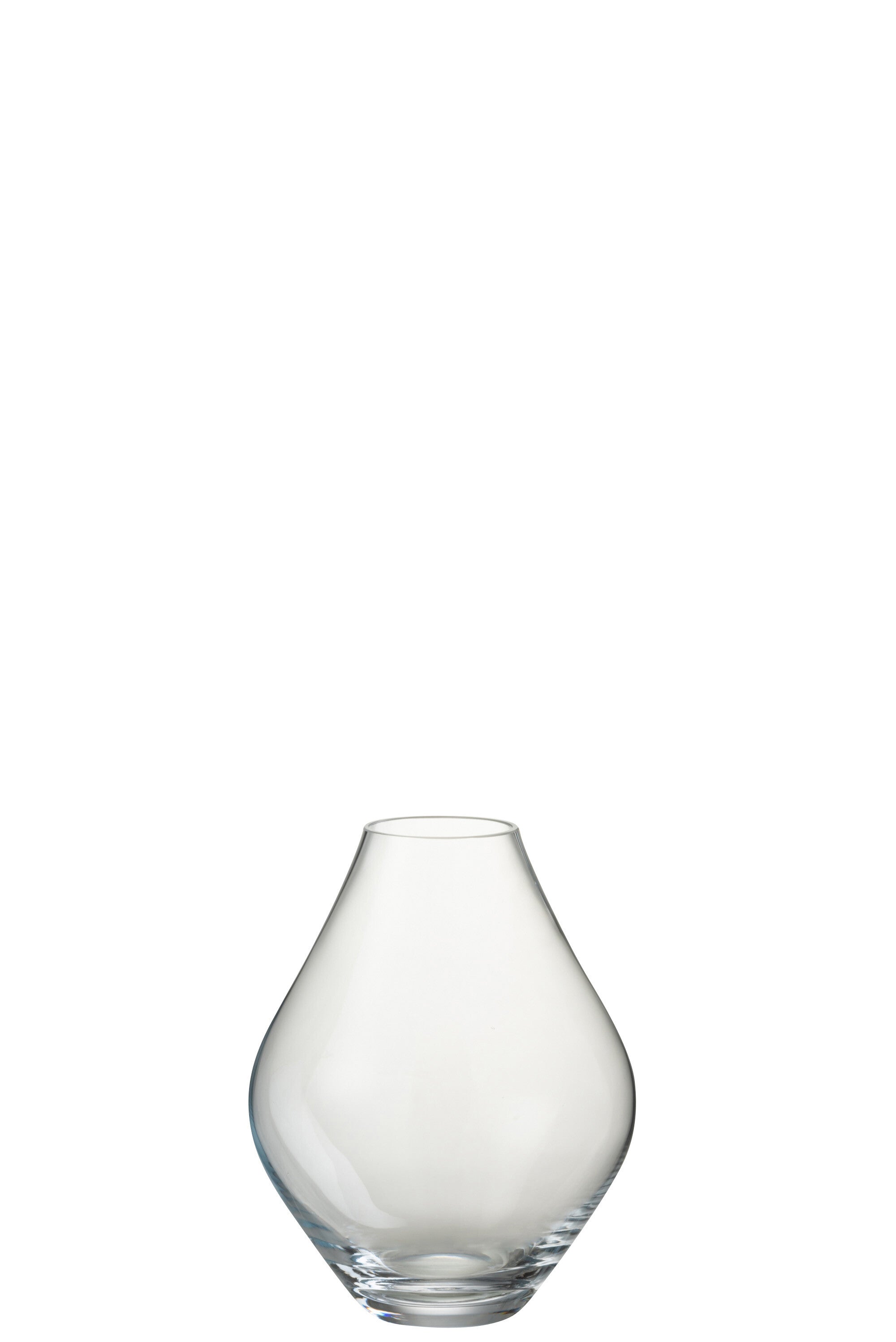 J-Line vaas Abby - glas - transparant - small - Ø 19 cm