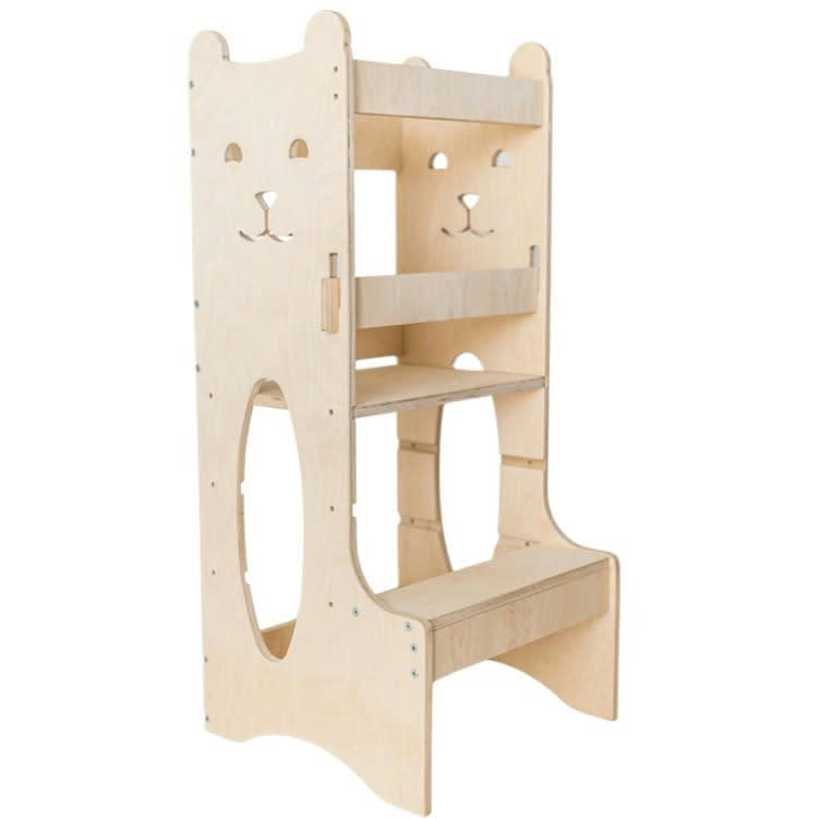 CAT - Tour d'observation Montessori enfant effet bois naturel 90x40x44 cm