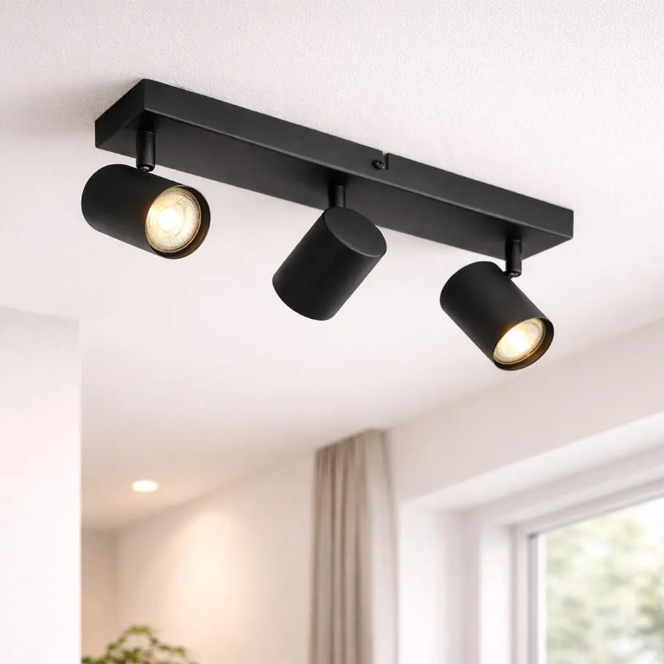 Qazqa richtbare spot jeana zwart gu10