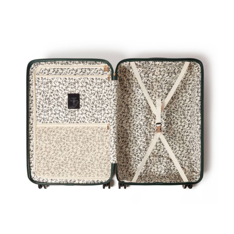 Ted Baker Icon Forest Green Croc Medium Suitcase 68cm 4 Wheel 77L