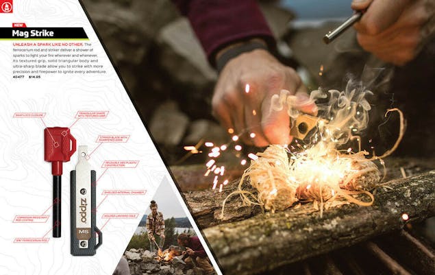 New Zippo Outdoor Mag Strike Fire Starter | Textured Grip | Corrosion Resistant