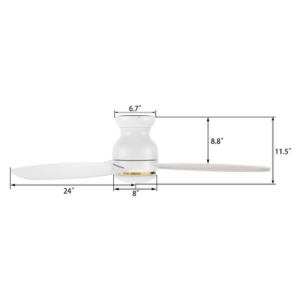 Reed 48-inch Indoor Ceiling Fan with Remote,Dimmable LED Light Kit & Reversible DC motors. - N/A