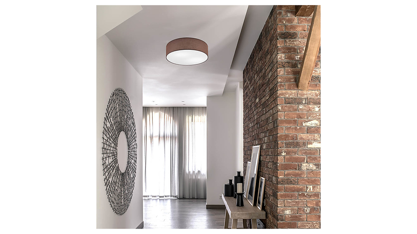 Lampa sufitowa Vivian 2-punktowa tkaninowa brązowa