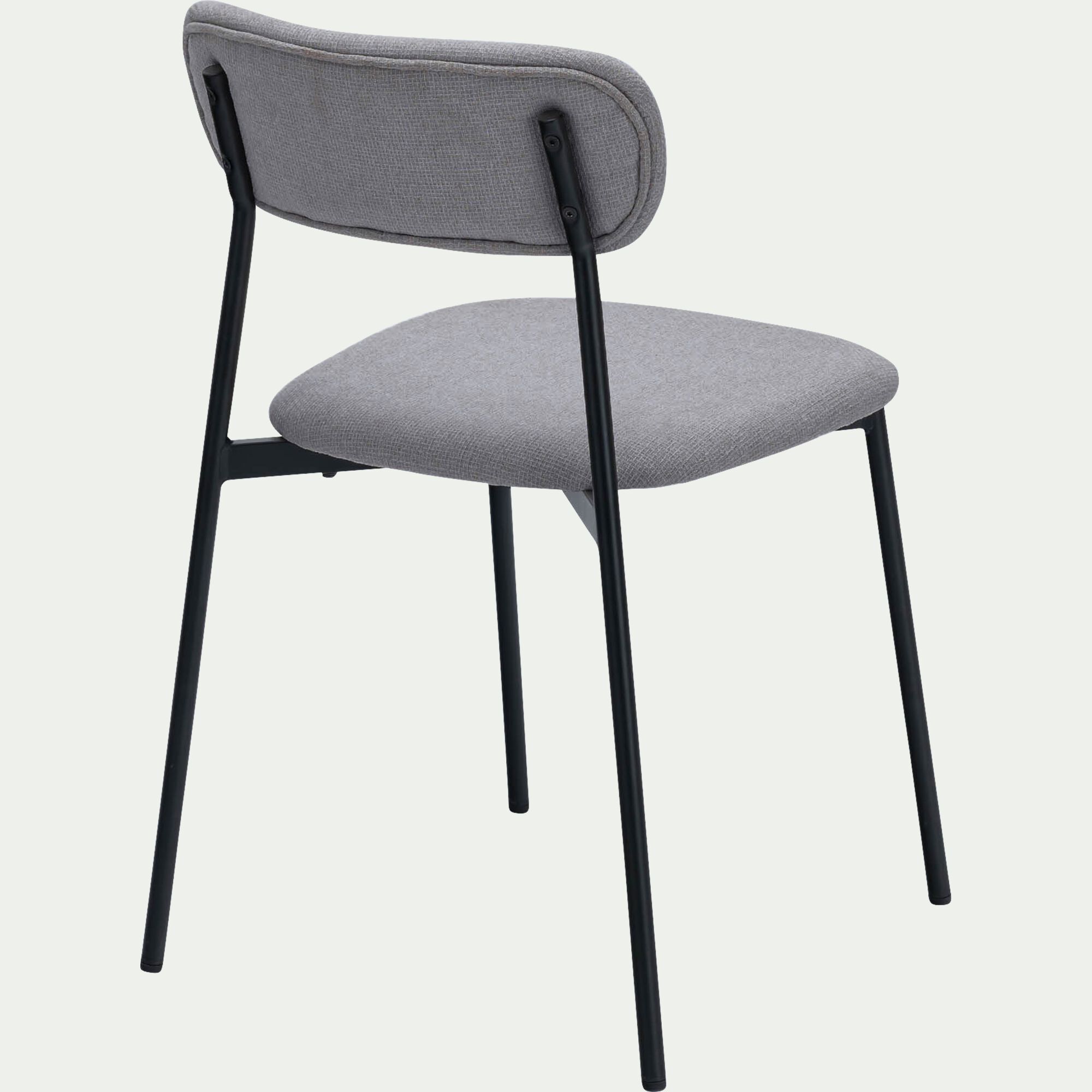 NOVES - Chaise de repas en tissu - gris
