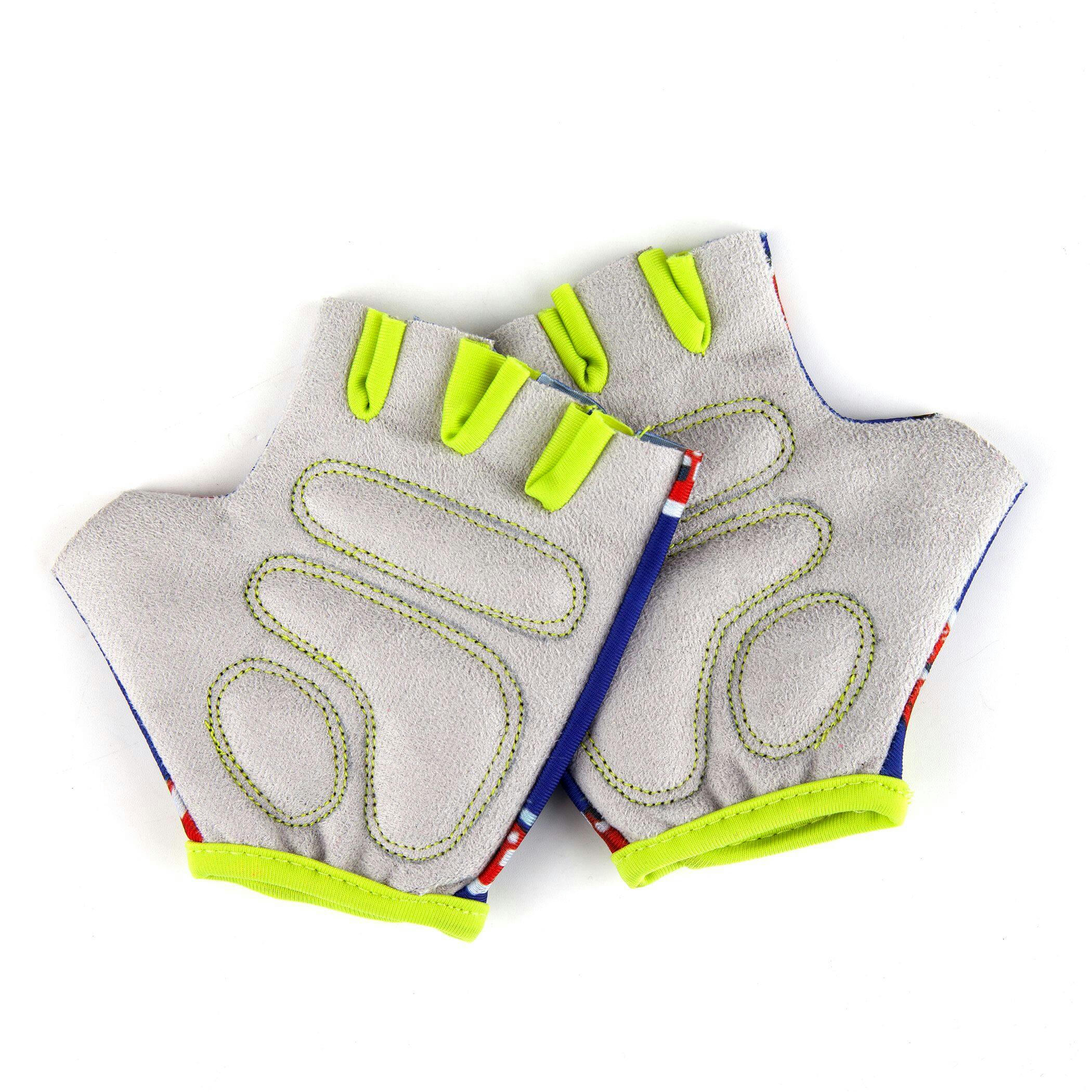 Supercycle Kids' Velcro Half Finger Bike Gloves, Blue