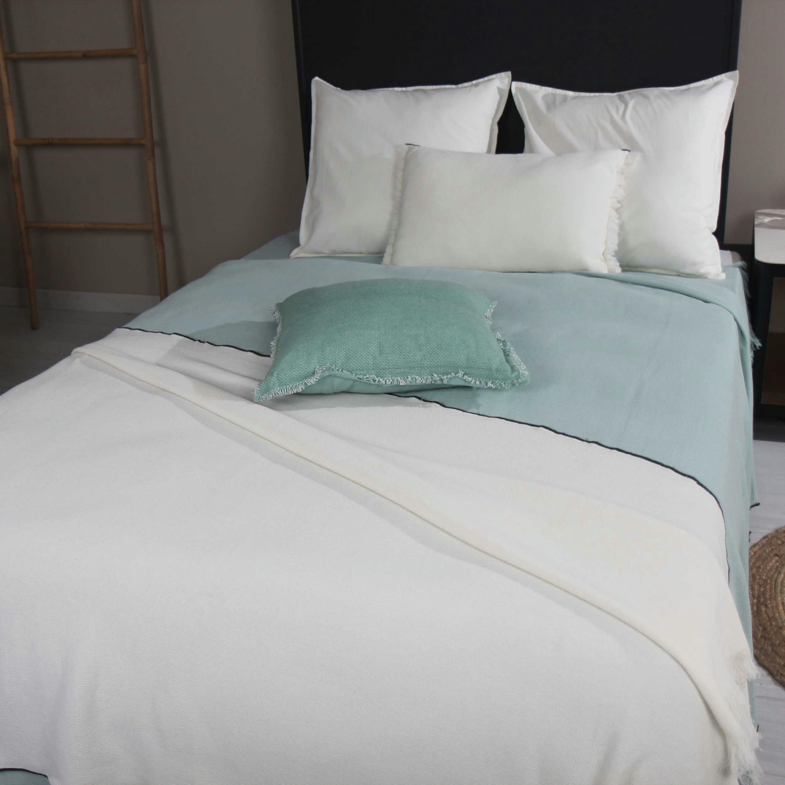 ANAIS - Coussin en coton blanc 40x60