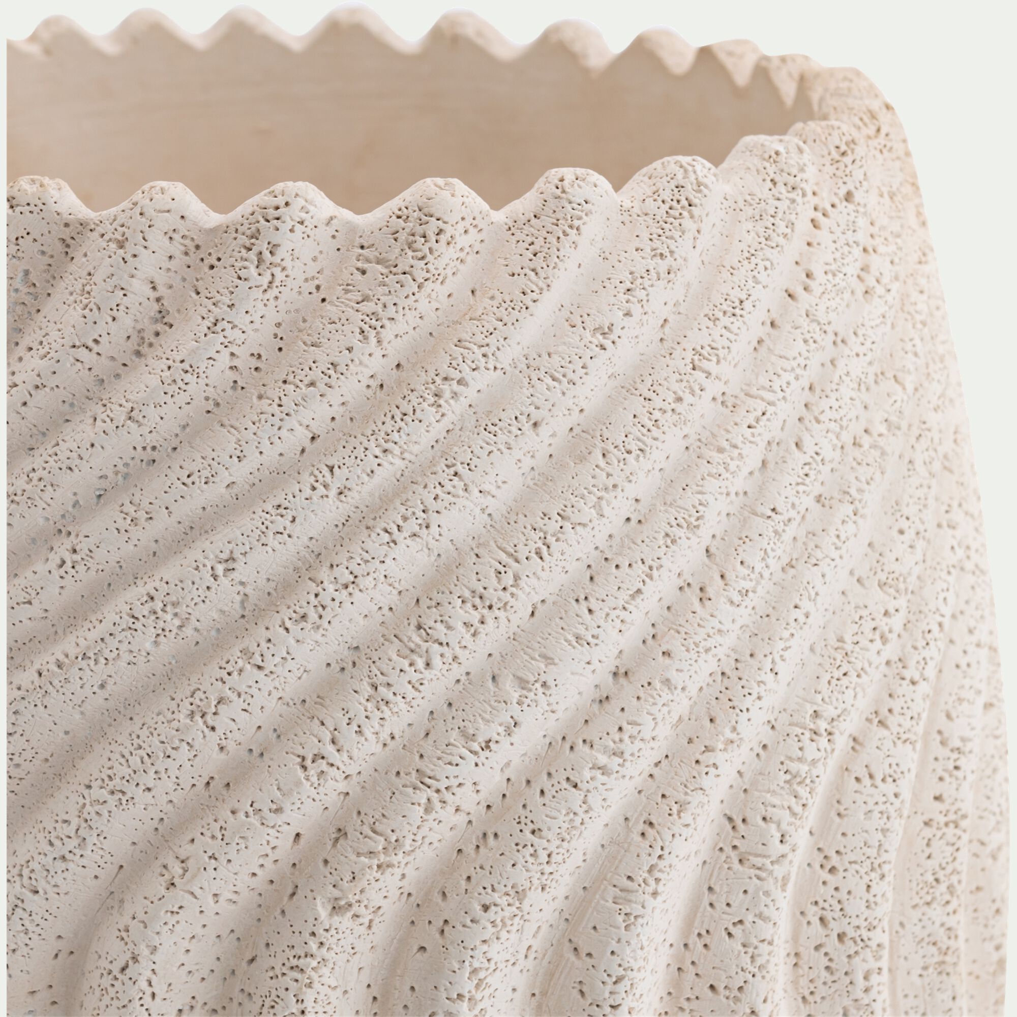 TILIO - Cache-pot en ciment D20,3xH16,5cm - beige