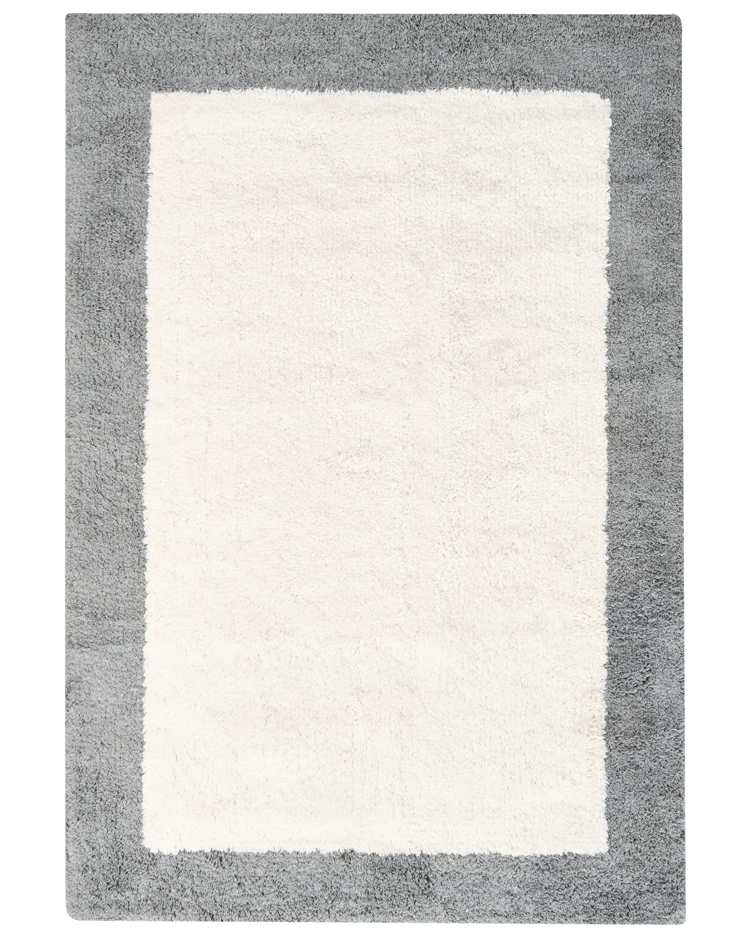 Dywanik łazienkowy bawełna 60 x 90 cm beżowy z szarym