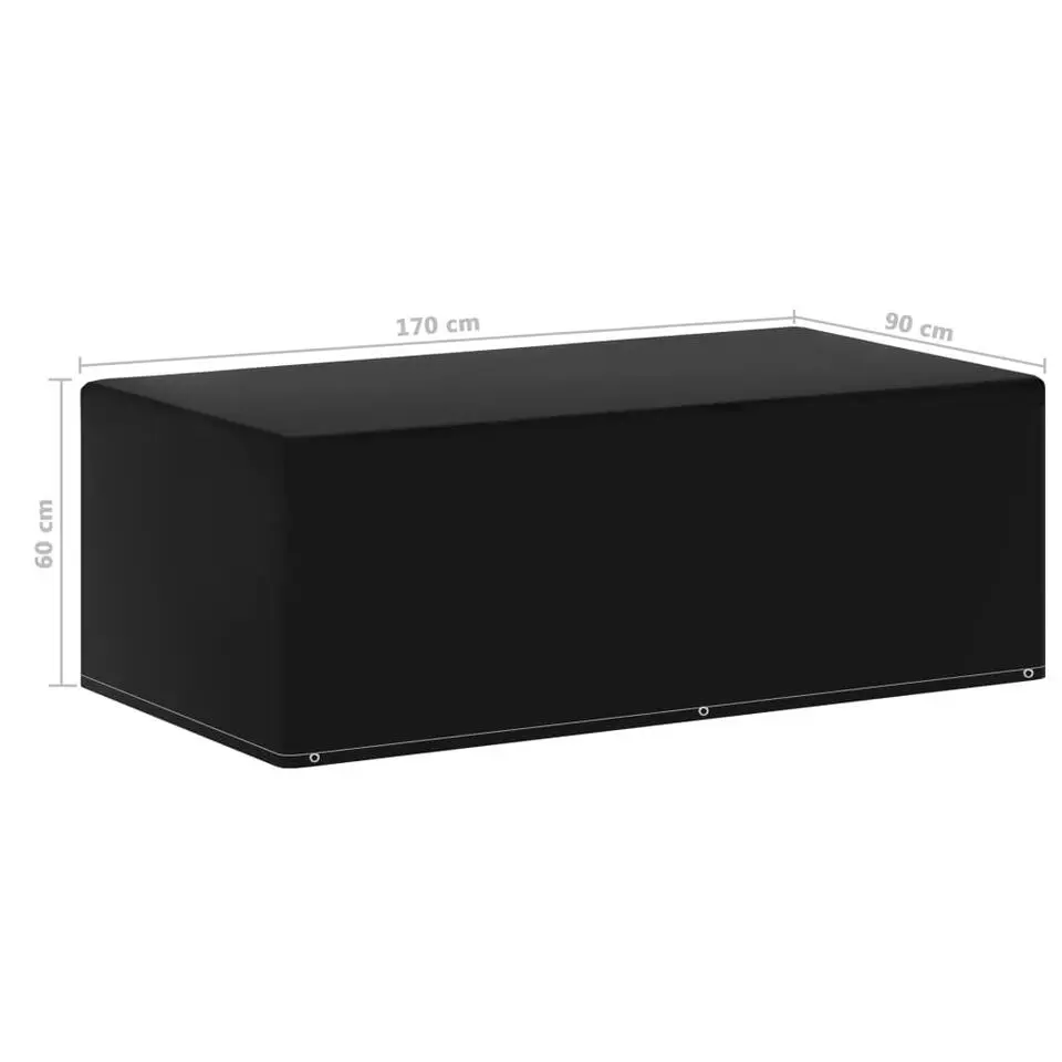 vidaXL - Tuinmeubel Hoes - Zwart - Polyetheen