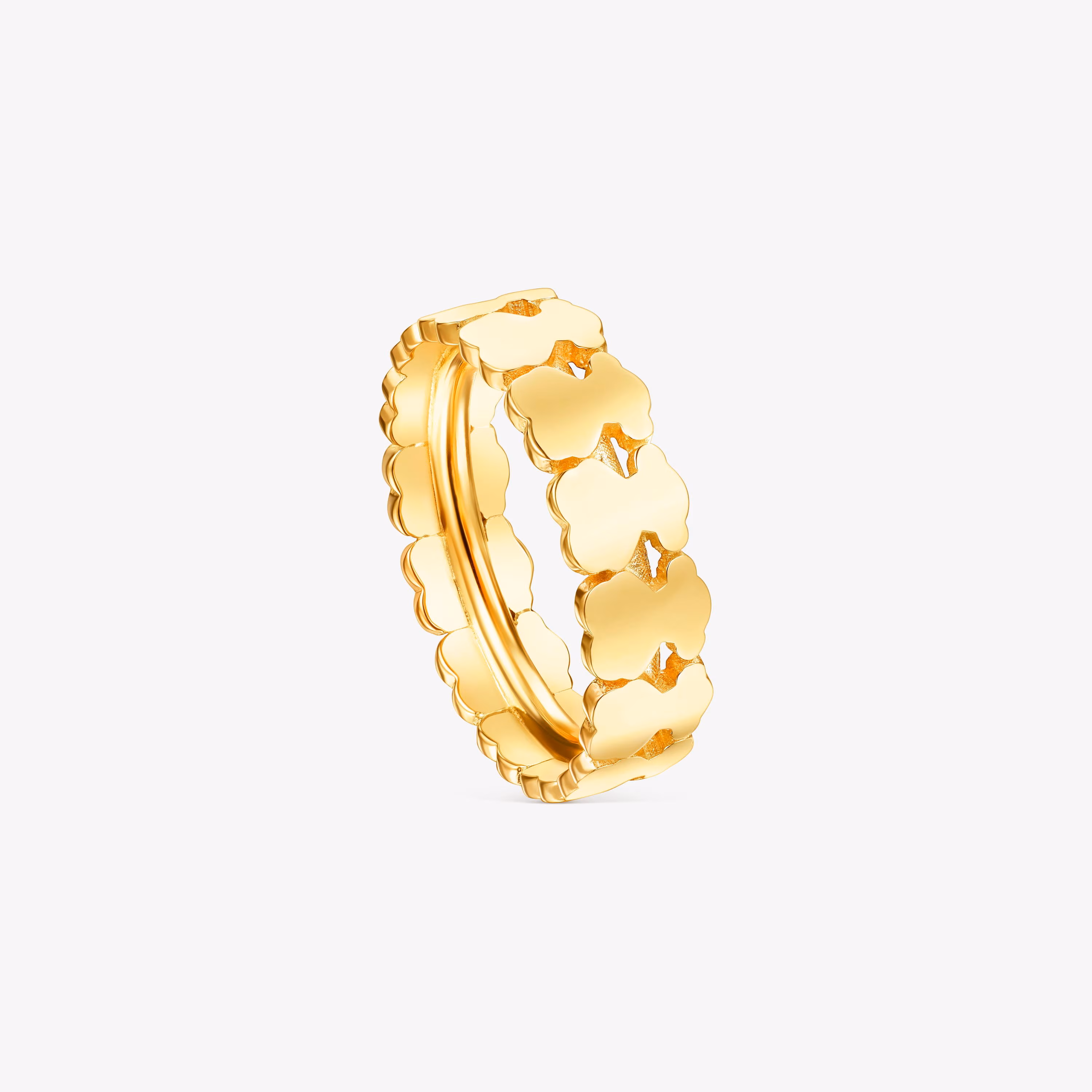 Anillo aro con baño de oro 18 kt sobre plata Straight
