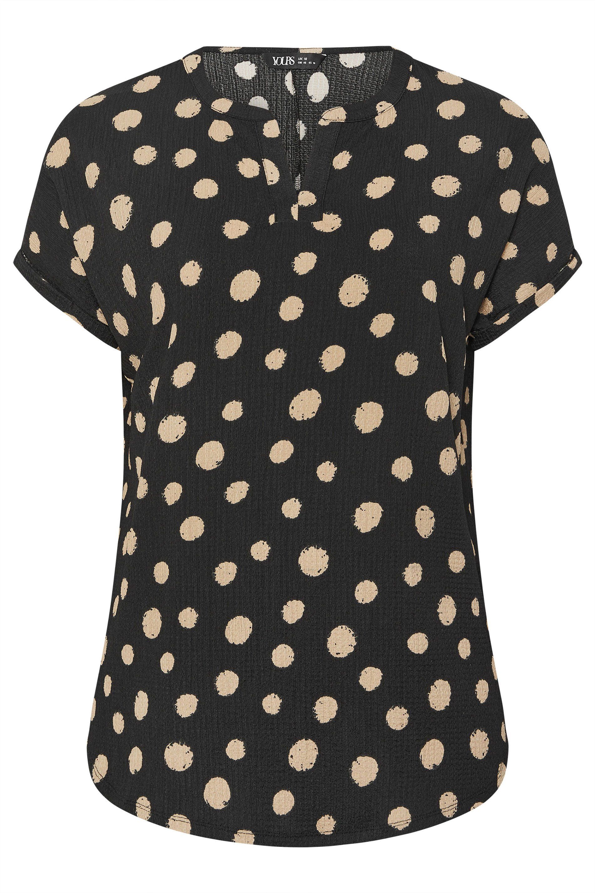 Yours Polka Dot Notch Neck Top