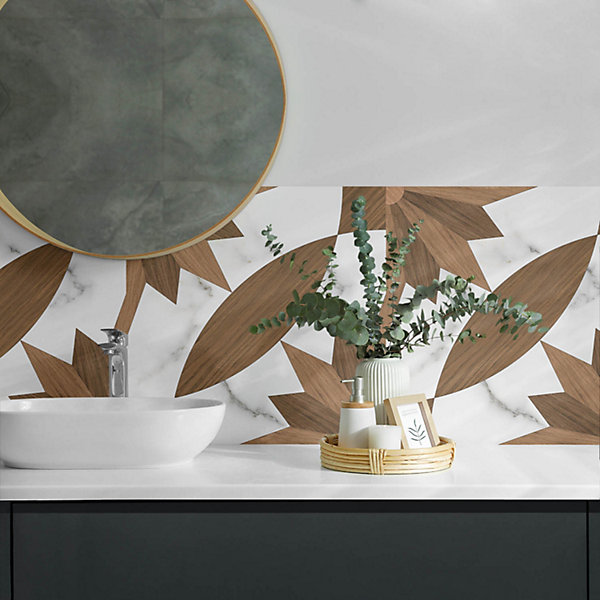 Panneau Décoratif Mural Wallfluent 100x50 cm Carreaux À Motifs 1 pièce
