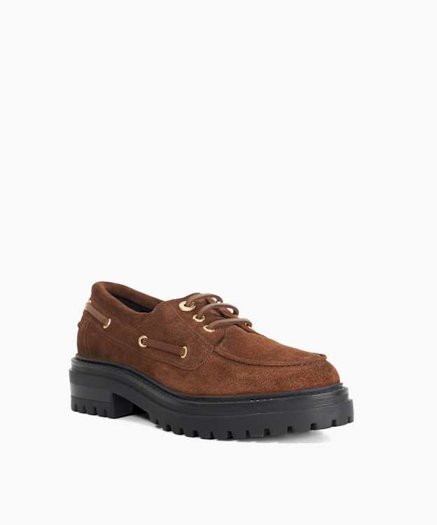 Glazit Brown - Cleated Sole Boat Shoes