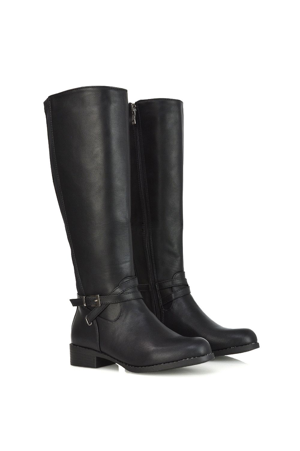 XY London Everly' Flat Knee High Riding Style Boots