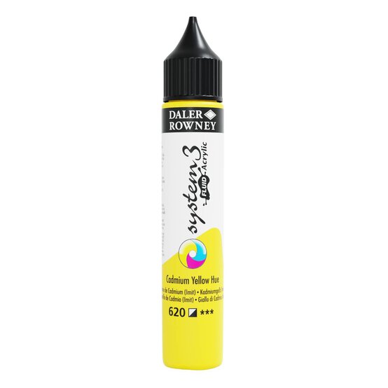 Daler-Rowney System3 Cadmium Yellow Hue Fluid Acrylic 29.5ml (620)