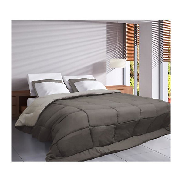 CALGARY Couette chaude Microfibre 400g/m² Taupe &Lin 220x240cm