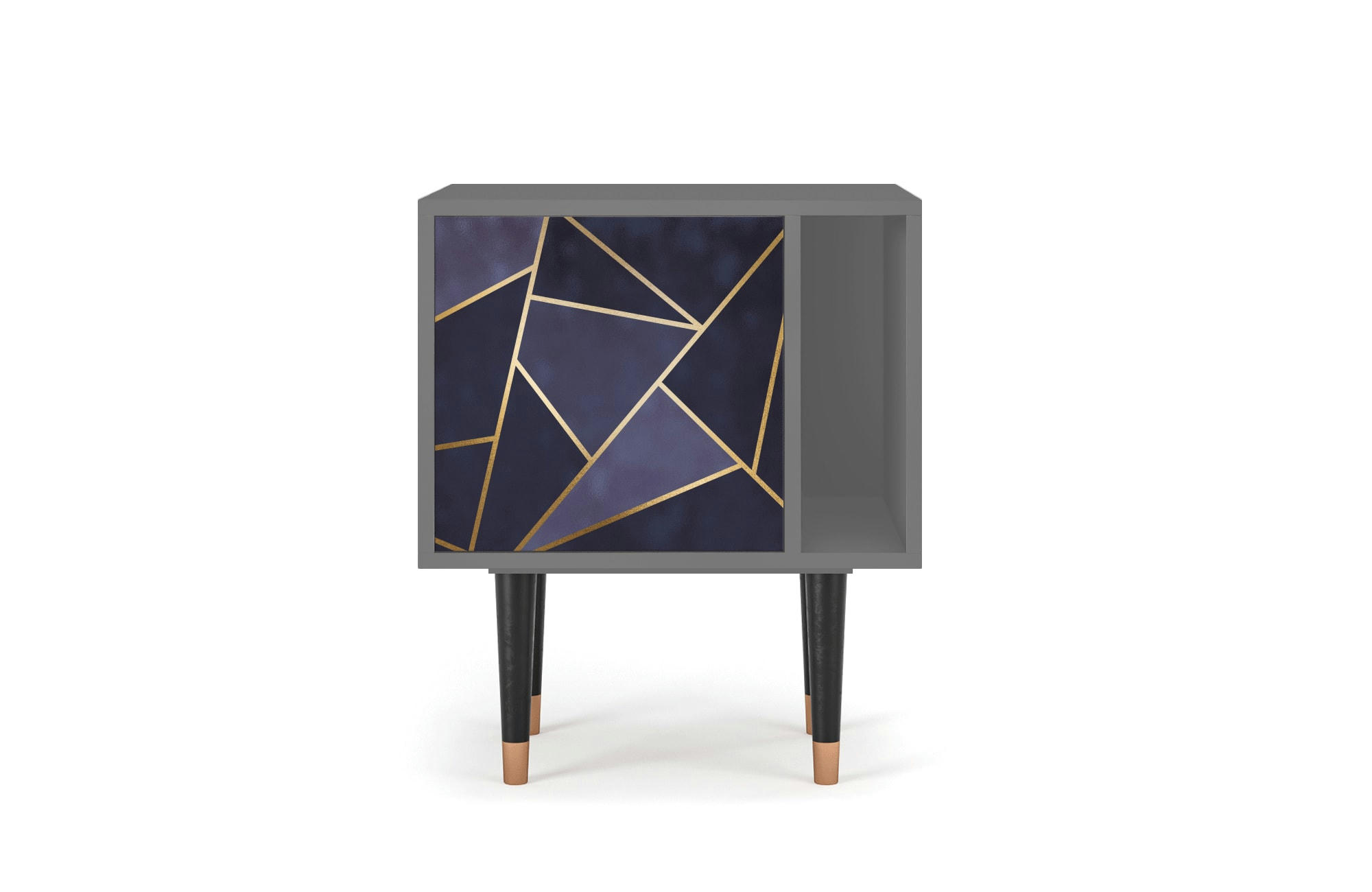 THE AMETHYST - Table de chevet bleu 1 porte L 58 cm