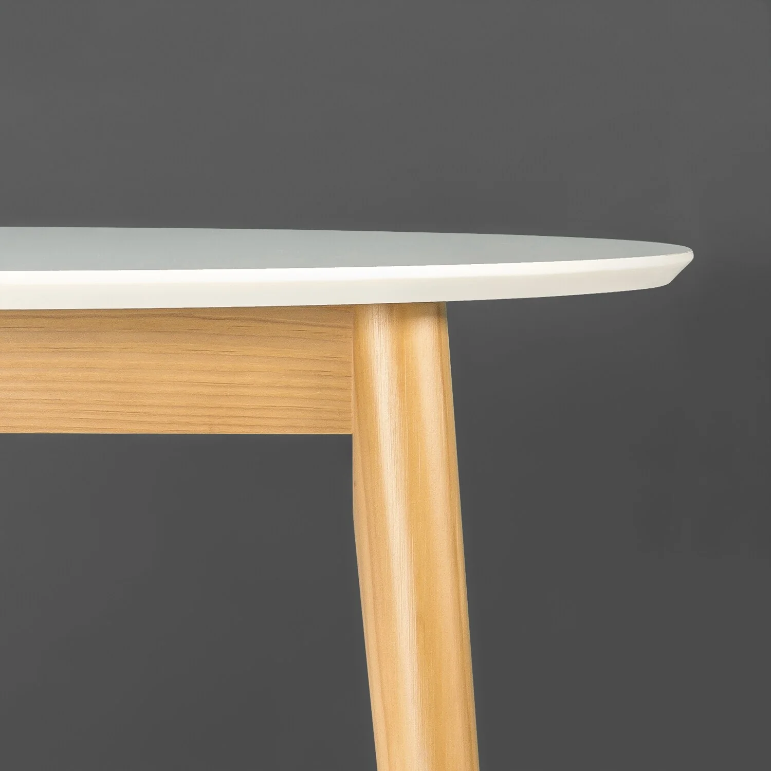 Priage by ZINUS White 32'' Mid-Century Wood Dining Table