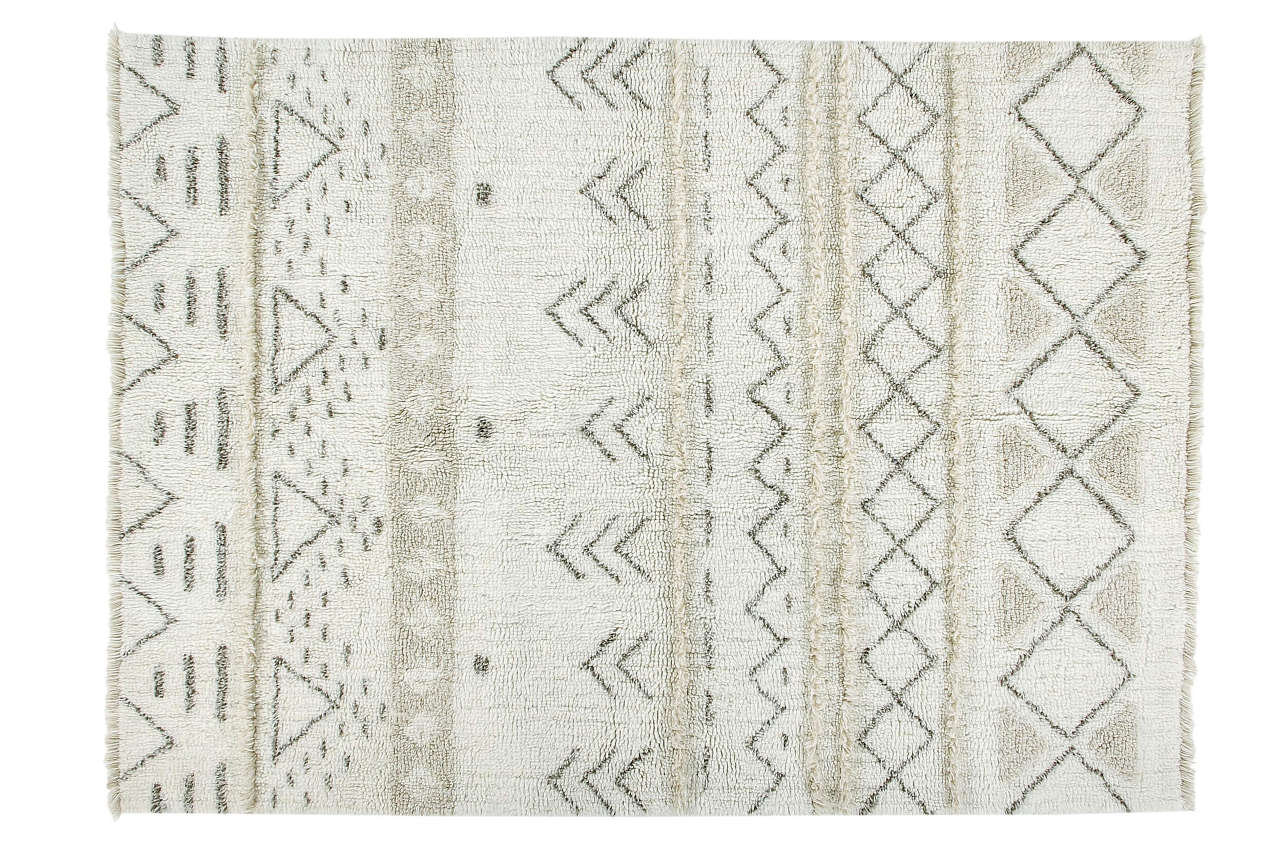 BOHEMIAN CLASSICS - Tapis lavable en laine gris 140x200