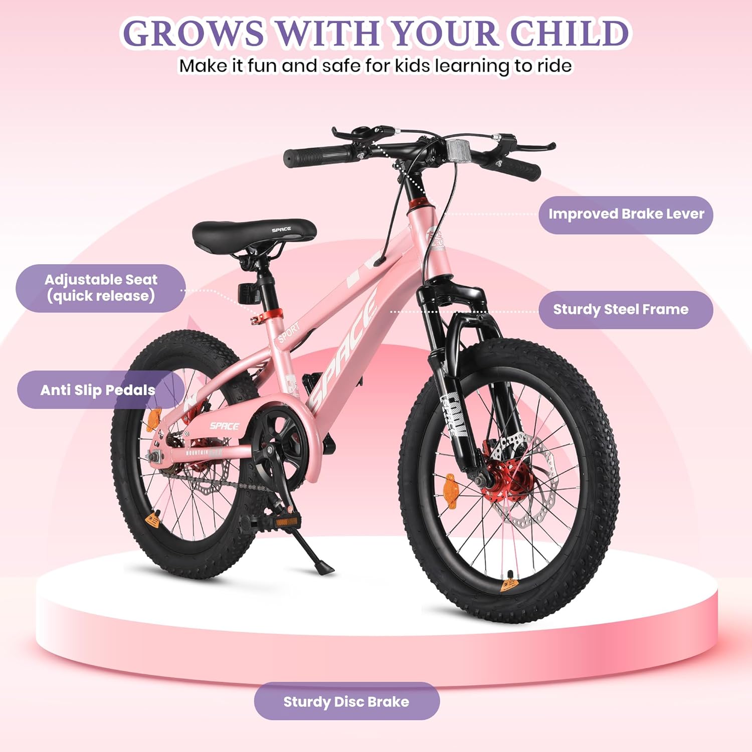 Kids Bike-18 20 Inch Bike for Boys and Girls Bicycle with Adjustable Seat and Handbrake, Bikes for Kids 7-13