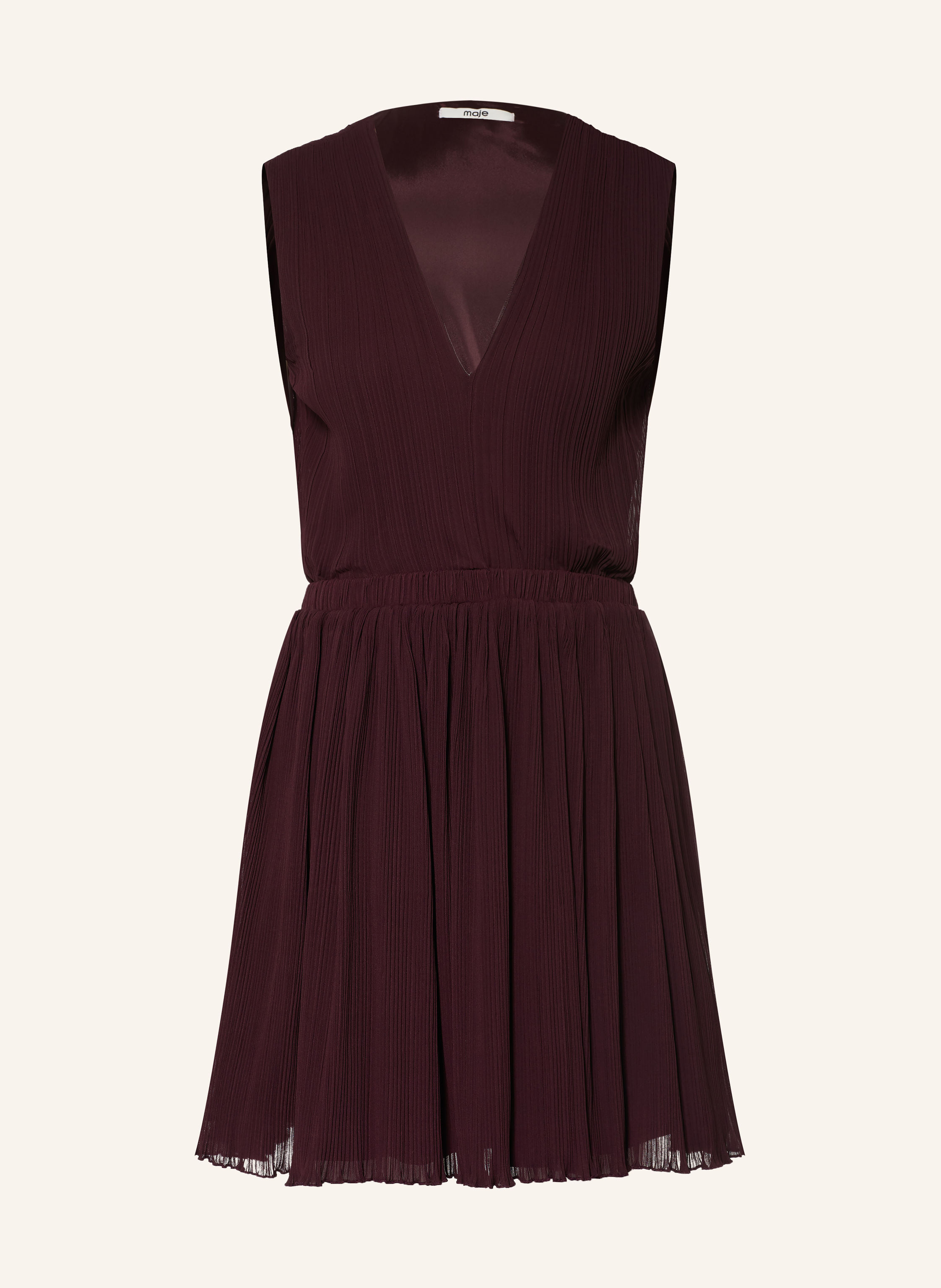 maje Kleid mit Plissees und Cut-out