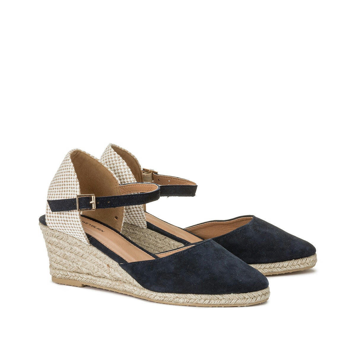Espadrilles compensées en cuir