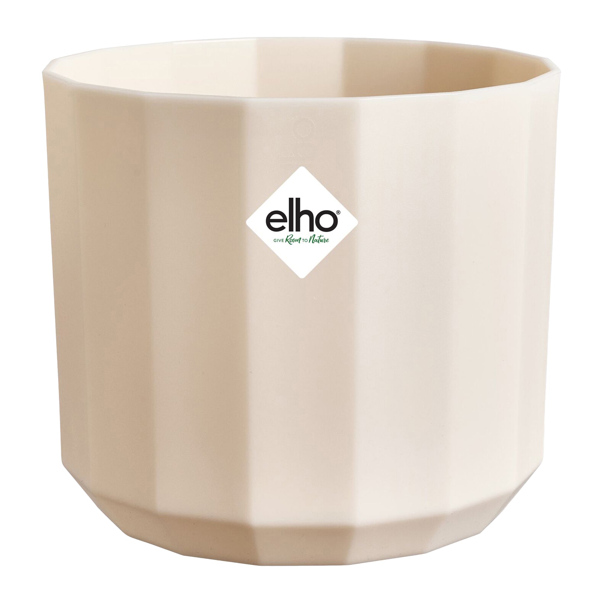 Elho Facet Rond - H 23 x Ø 20,6 cm - Binnen - 100% gerecycled kunststo