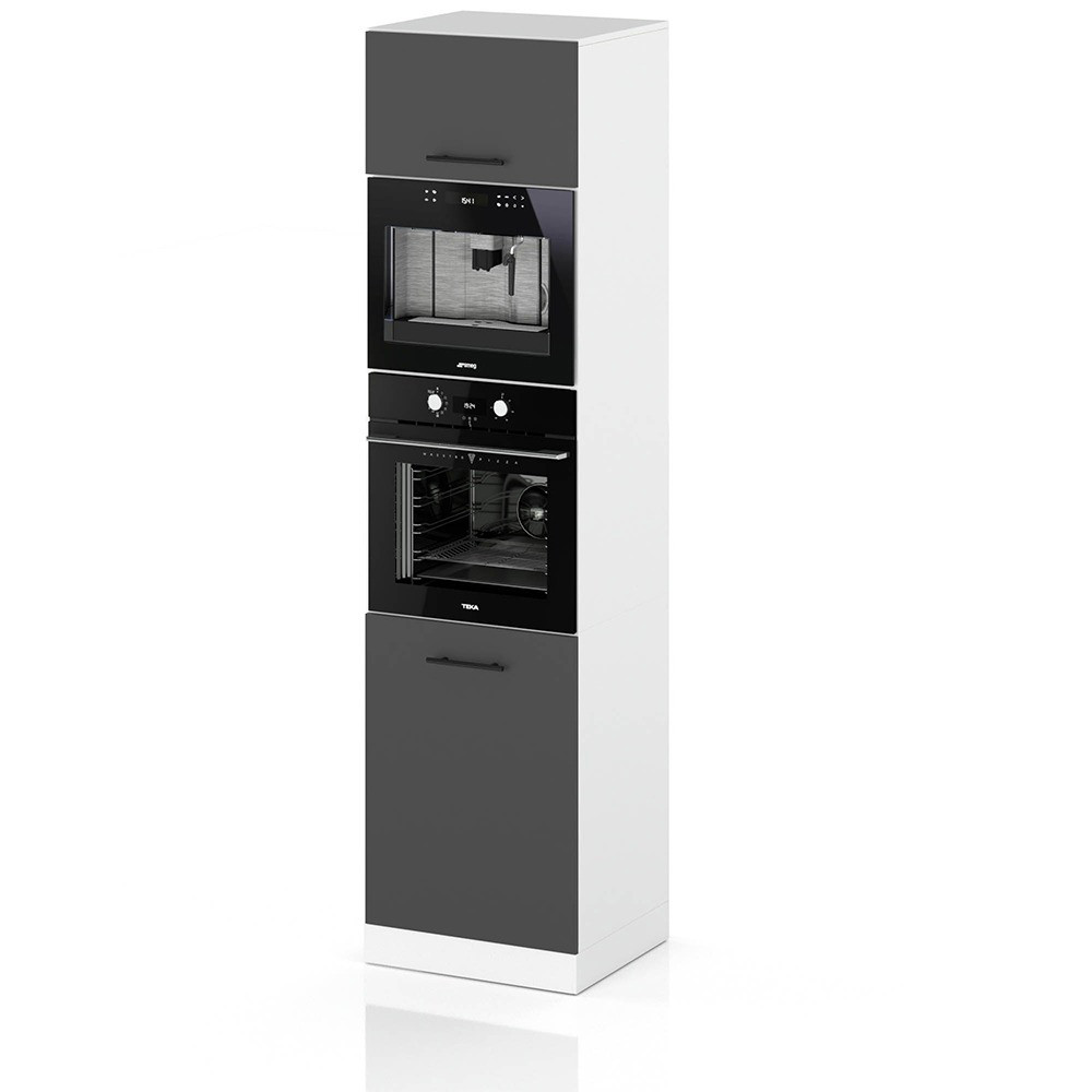 Słupek kuchenny 60cm mikrofala s60m spremium szary mat