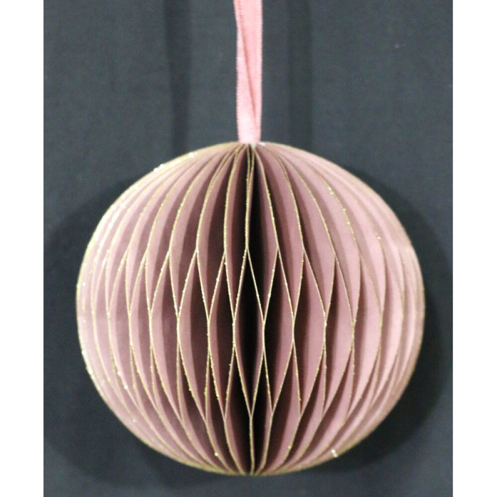 JULEKULE HONEY COMB GLITTER 10CM ROSA