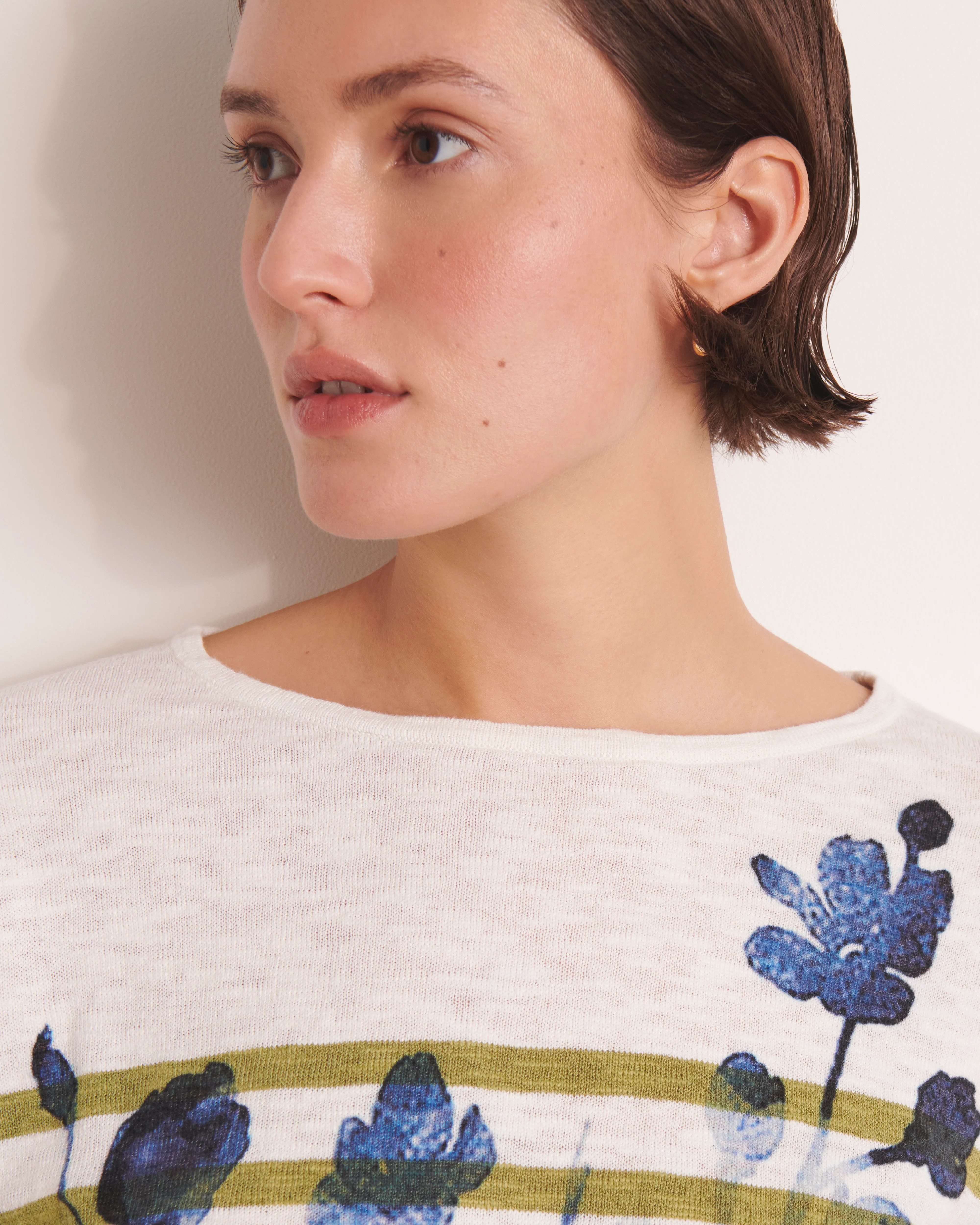 Pull imprimé bleu ARBUSTE/13186/881