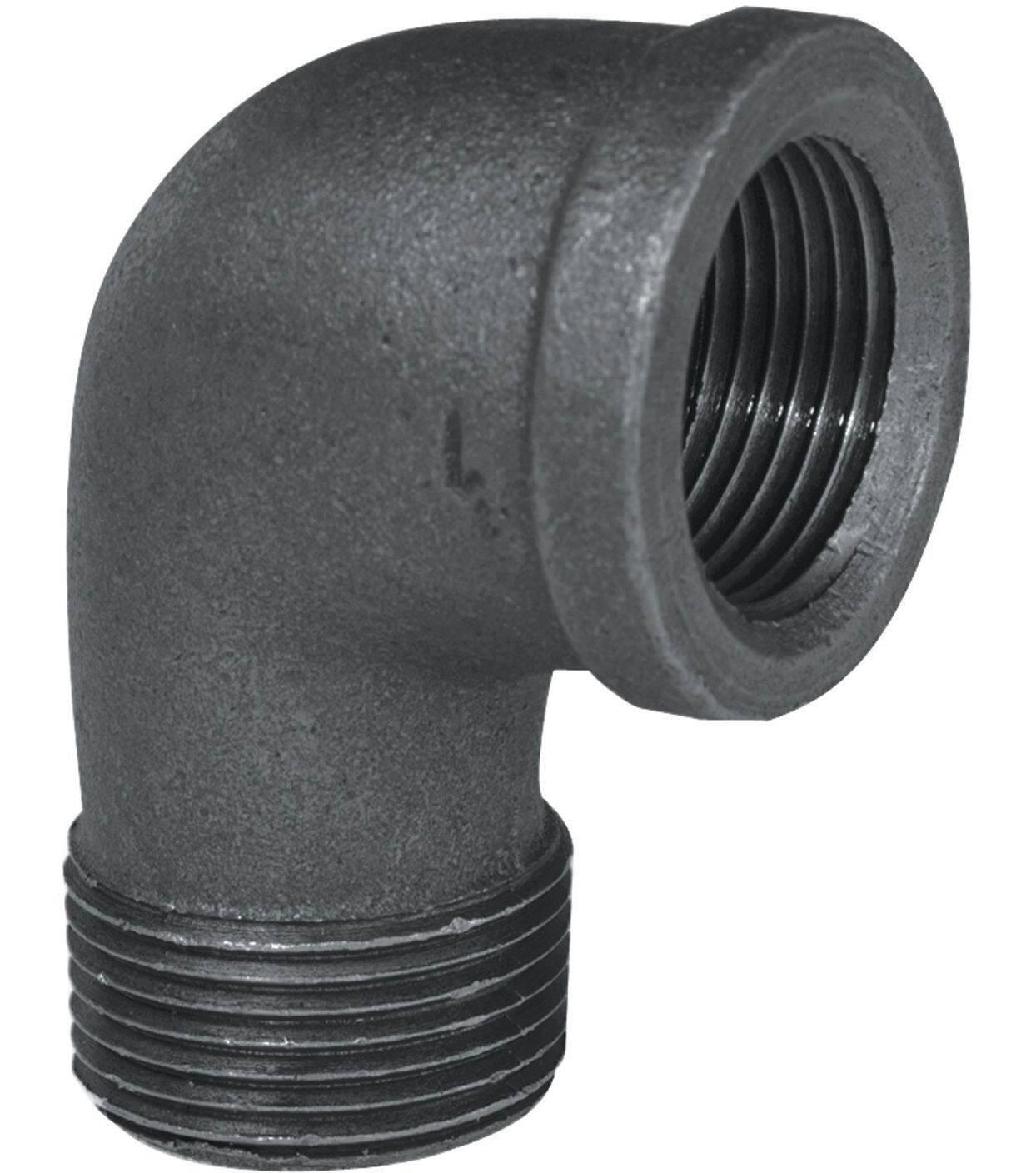 Aqua-Dynamic Galvanized Black Iron Fitting 90-Degree Street Elbow, Assorted Sizes