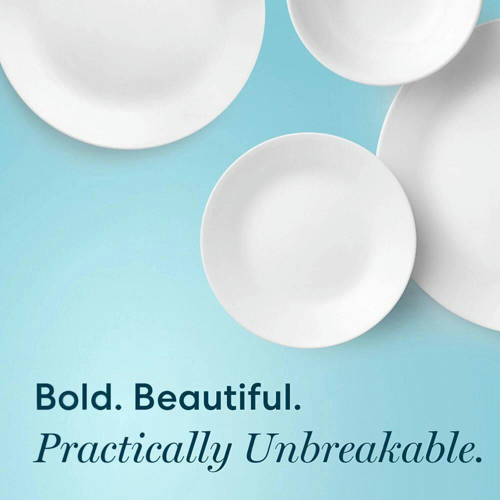 Corelle Winter Frost Chip & Break Resistant White Dinnerware Set, 12-pc