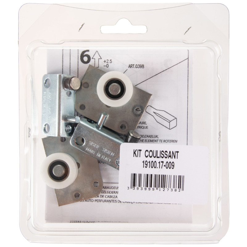 Set d'accessoires pour porte coulissante noir TEKNIBOX