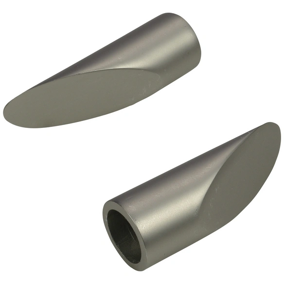 Endstück, Keilförmig, 16 mm, 2 Stück, Silber